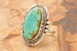 Genuine Royston Turquoise Sterling Silver Navajo Ring